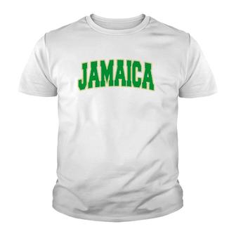 Jamaica Flag National Country Caribbean Vacation Souvenir Youth T-shirt | Mazezy