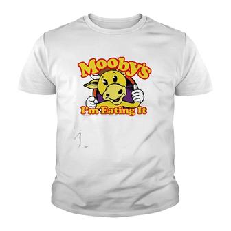 Jay And Silent Bob Clerks 2 Moobys I'm Eating It Youth T-shirt | Mazezy