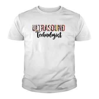 Jrrv Funny Leopard Ultrasound Technologist Tech Hospital Youth T-shirt | Mazezy