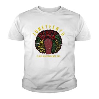 Juneteenth Women's Black Pride Independence Day Melanin Youth T-shirt | Mazezy