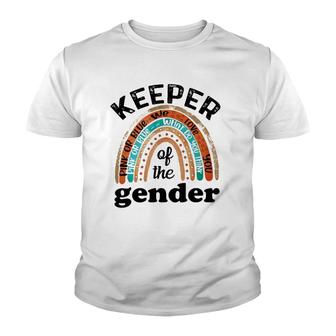 Keeper Of The Gender Rainbow Gender Reveal Baby Shower Youth T-shirt | Mazezy