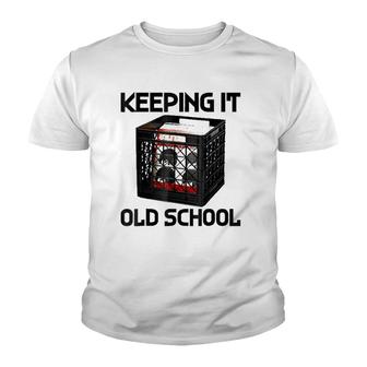 Keeping It Old School Music Record Vinyl Youth T-shirt | Mazezy