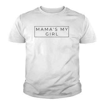 Kids Mama's My Girl Cute Kid's Graphic Tee Funny Idea Youth T-shirt | Mazezy