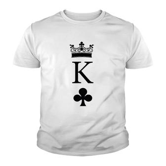 King Of Clubs For Valentine Matching Couple Youth T-shirt | Mazezy
