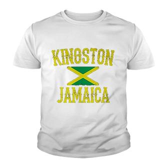 Kingston Jamaica Jamaican Rasta Youth T-shirt | Mazezy