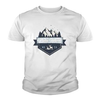 Lake Tahoe California Nevada Souvenir Cool Vintage Youth T-shirt | Mazezy