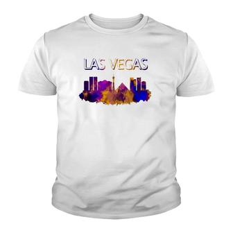 Las Vegas Skyline Nevada Lovers Gift Youth T-shirt | Mazezy