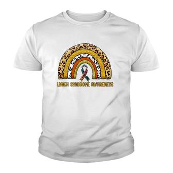 Leopard Rainbow Lynch Syndrome Warrior Youth T-shirt | Mazezy