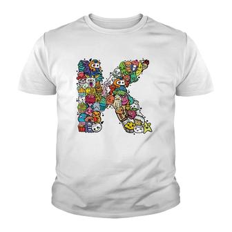 Letter K Alphabet K Name Initial Monogrammed S Youth T-shirt | Mazezy