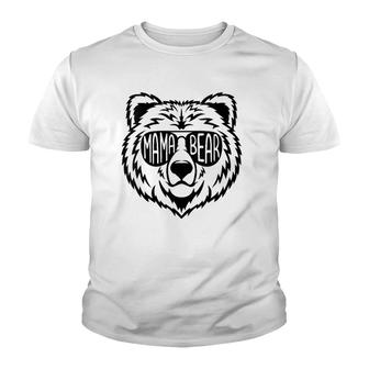 Mama Bear Face Sunglasses Mother Mom Mommy Youth T-shirt | Mazezy