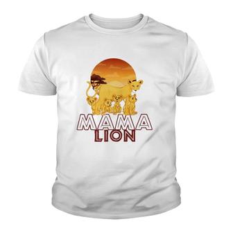 Mama Lion - Big Cat Family Mother Children Tee Youth T-shirt | Mazezy