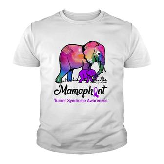 Mamaphant Mama Elephant Turner Syndrome Awareness Youth T-shirt | Mazezy