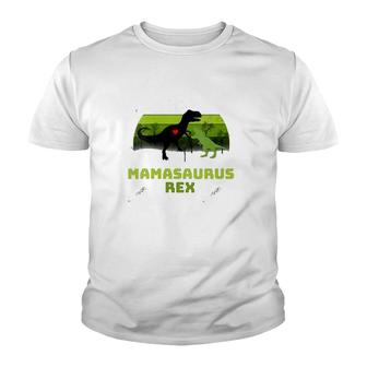 Mamasaurus Rex Dinosaur Funny Mamasaurus Family Vintage Youth T-shirt | Mazezy