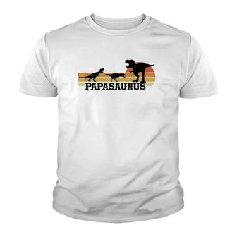 Matching Family Papasaurusrex Dinosaurs Papa Father's Day Youth T-shirt | Mazezy