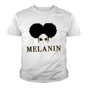 Melanin Graphic Afro Woman Black History Youth T-shirt | Mazezy DE