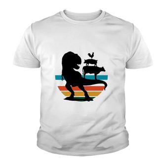 Mens Funny Dinosaur Bbq Grill Id Smoke That Sarcastic Fathers Day Youth T-shirt | Mazezy