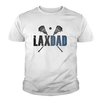 Mens Lax Dad Lacrosse Player Father Parent Coach Gift Vintage Youth T-shirt | Mazezy