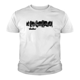 Mens Men In Boat Lake Fishing Grandfather Father Son Friends Mens Youth T-shirt | Mazezy