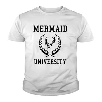 Mermaid University Funny Deep-Sea Diver Sailor Youth T-shirt | Mazezy