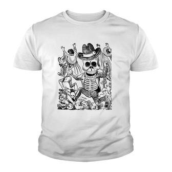 Mexico Day Of The Dead T Art Design Dia De Los Muertos Youth T-shirt | Mazezy