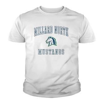 Millard North High School Mustangs Youth T-shirt | Mazezy
