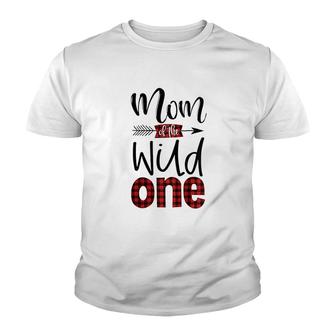 Mom Of The Wild One Buffalo Plaid Youth T-shirt | Mazezy