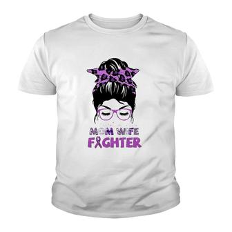 Mom Wife Fighter Ulcerative Colitis Awareness Youth T-shirt | Mazezy