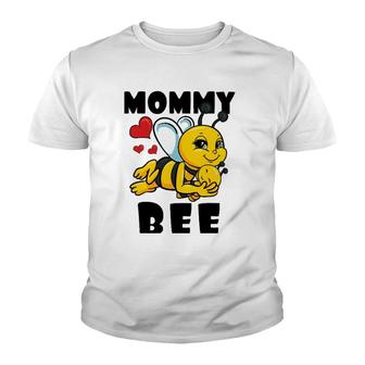 Mommy Bee Lover Matching Family Outfit Baby Announcement Youth T-shirt | Mazezy