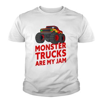 Monster Trucks Are My Jam Monster Truck Lover Youth T-shirt | Mazezy