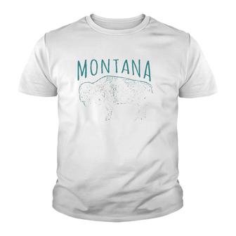 Montana Bison States Of Montana Youth T-shirt | Mazezy