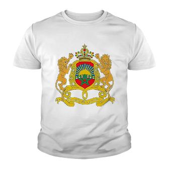 Morocco Coat Of Arms Youth T-shirt | Mazezy