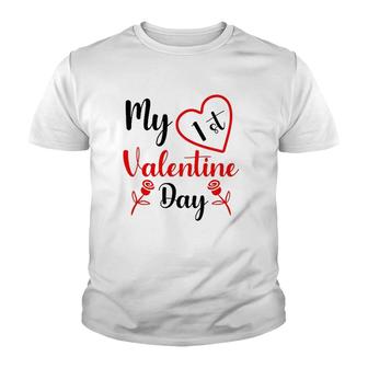 My 1St Valentine Day Couple Valentine Valentine White Youth T-shirt | Mazezy