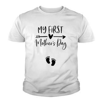 My First Mother's Day Pregnancy Announcement Mom To Be Youth T-shirt | Mazezy