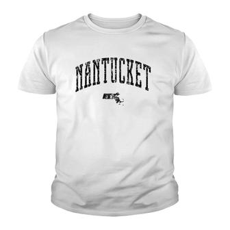 Nantucket Massachusetts Vintage City Youth T-shirt | Mazezy