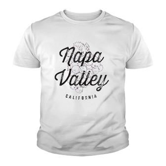 Napa Valley California Wine Country Vintage Tee Zip Youth T-shirt | Mazezy