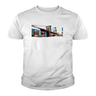 New York City Brooklyn Bridge North America Souvenir Youth T-shirt | Mazezy