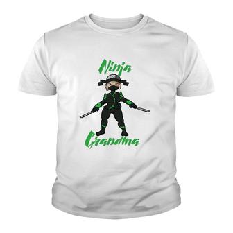 Ninja Granny Warrior Samurai Shadow Warrior Cool Grandma Youth T-shirt | Mazezy