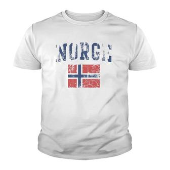 Norge Flag Norway Norwegian Home Love Family Youth T-shirt | Mazezy