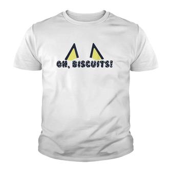 Oh Biscuits Mum Dad Kids Cartoon, Mothers Day Fathers Day Youth T-shirt | Mazezy