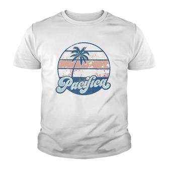 Pacifica California Ca Vintage 70S Retro Surfer Tee Youth T-shirt | Mazezy