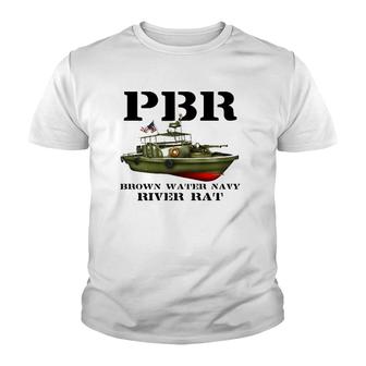 Pbr Brown Water Navy Youth T-shirt | Mazezy