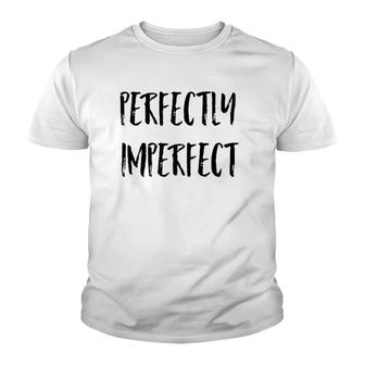 Perfectly Imperfect Raglan Baseball Tee Youth T-shirt | Mazezy