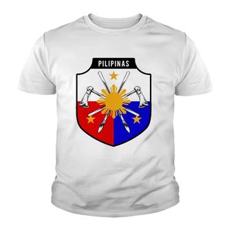 Pilipinas Philippine Flag 3 Star And Sun Youth T-shirt | Mazezy