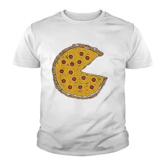 Pizza Pie Slice Smiling Face Youth T-shirt | Mazezy