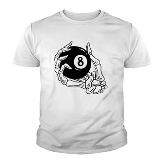 Pool Billiards Vintage 8 Eight Ball Youth T-shirt | Mazezy