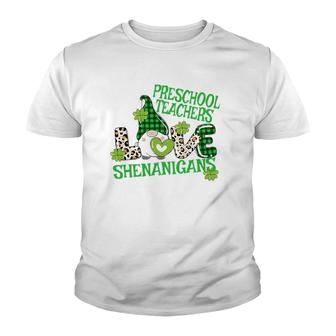 Preschool Teacher St Patrick's Day Prek Shenanigans Love Youth T-shirt | Mazezy
