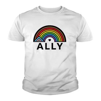 Progressive Ally Pride Vintage Youth T-shirt | Mazezy