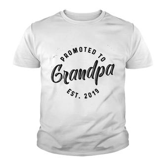 Promoted To Grandpa Est 2019 Youth T-shirt | Mazezy