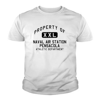 Property Of Naval Air Station Pensacola Athletic Department Youth T-shirt - Thegiftio UK