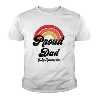 Proud Dad Of A Gay Son Lgbtq Ally Gifts Free Dad Hugs Bi Youth T-shirt | Mazezy